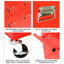 Coffre à outils 6 roulettes en métal avec verrou - capacité de 220 lb, atelier de garage rouge-732555293