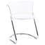43 cm H Cantilever Chair in Clear