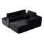 Canapé modulaire de 104 pouces avec méridienne en L et poches latérales, conception modulaire moderne pour le salon / chambre à coucher, sans assemblage requis, tissu moelleux, noir, droite-950366499-950366497-950366502