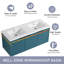 Meuble-lavabo flottant mural 48 po avec plateau en résine et porte à fermeture en douceur 48 po-508781332