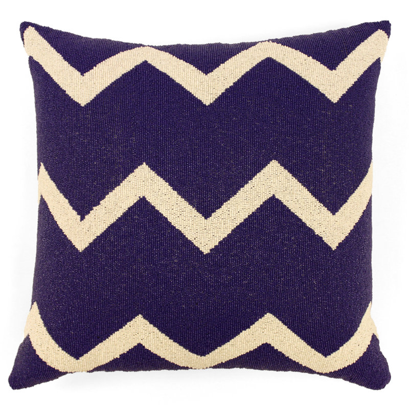 Harlequin Embroidered Throw Pillow