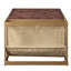 Table basse rétro avec porte-revues brun