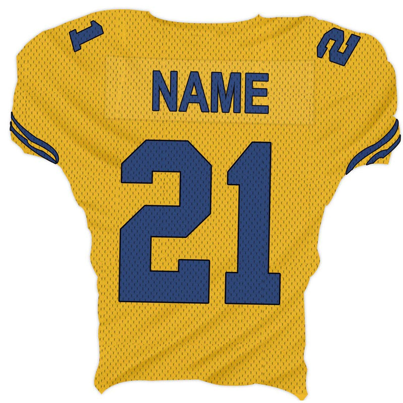 Décalcomanie murale nom et numéro personnalisé jersey, H 36 po x l 36 po, Jaune