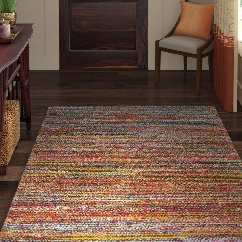 Abhay Cod Hand Woven Cotton/Jute Rug, Rectangle 5' x 8'