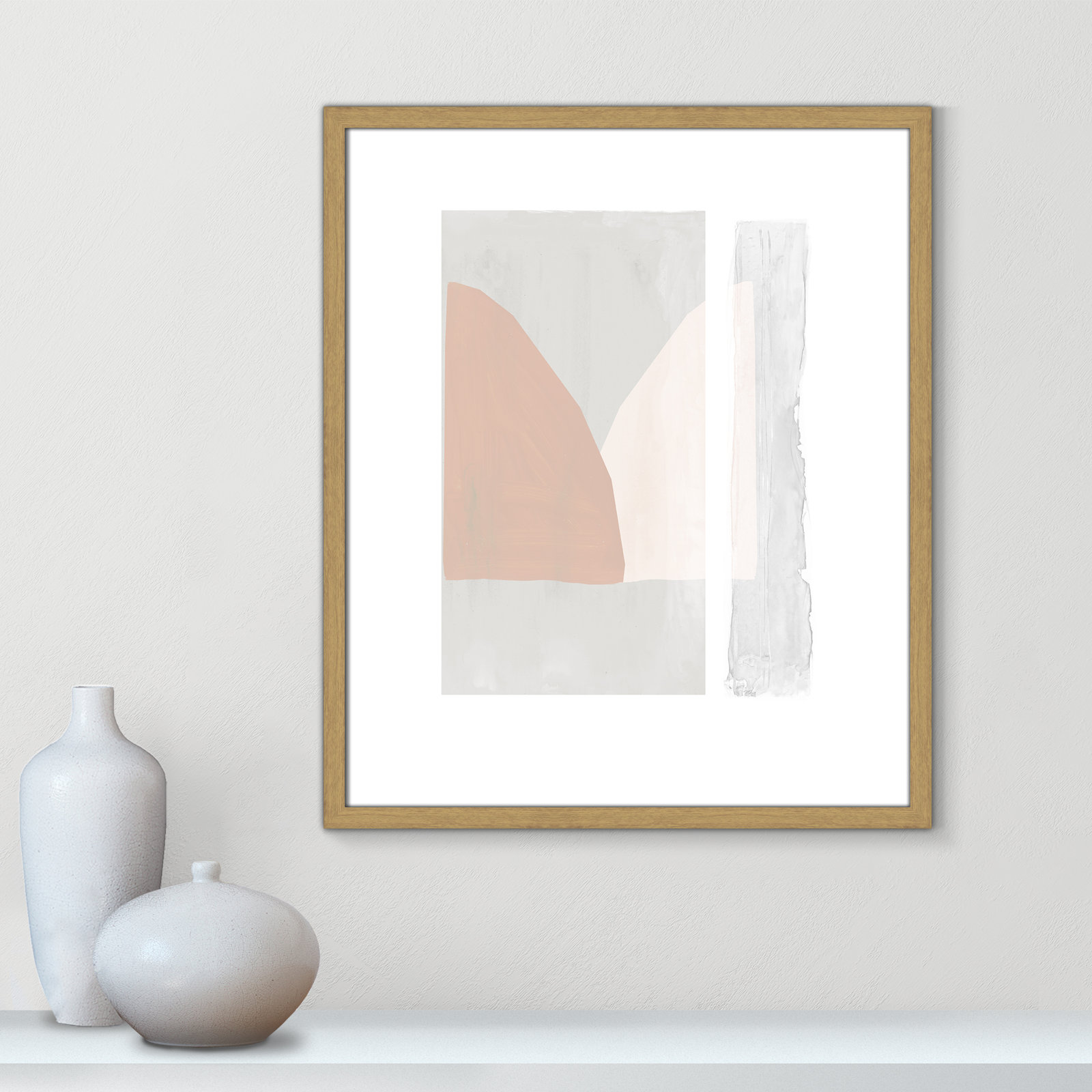 Soft and Light - Painting Print, 25.5" H x 21.5" W x 0.75" D, Beige Wood Framed Paper