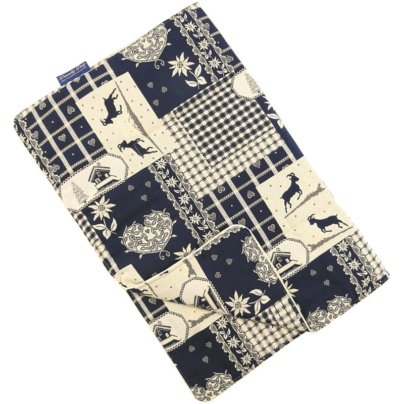 Cotton Blend Fabric Pet Blanket, Blue