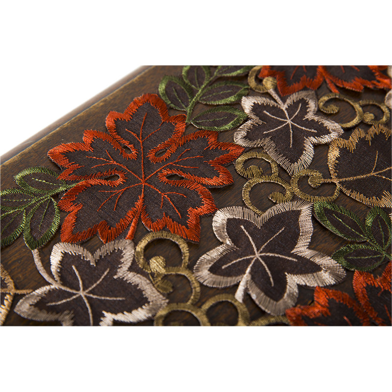 Amryis Embroidered Cutwork Harvest Table Topper