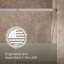 Elate Sliding Bath Door, 56-3/4-In H X 56-1/4 - 59-5/8-In W With Heavy 5/16-In Thick Crystal Clear Glass With Privacy Band-213490204