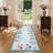 Farmhouse Floral Machine Washable Rug with Non Slip TPR Backing, Soft Non Shedding Scalloped Carpet, Low Pile Thin Floor Mats-2136603070