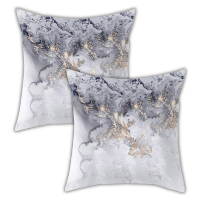 Faux Silk Print Decorative Throw Pillow Covers
