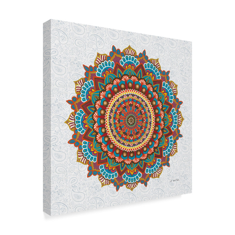 « mandala rêve », reproduction d’impression sur toile tendue, H 14 po x l 14 po x P 2 po
