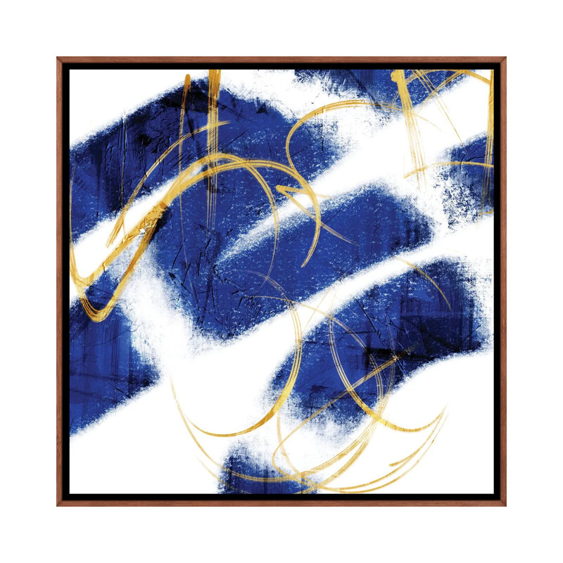 Indio Mustard Prophecy II by Marcus Prime - Painting on Canvas, 45.72 cm H x 45.72 cm W, Brown Framed
