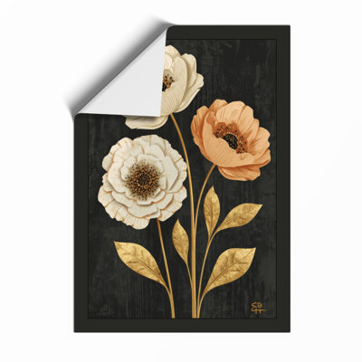 Three Blooms Botanical - Framed Print