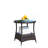 Outdoor Patio Furniture 1 Round Coffee Table With Clear Tempered Glass