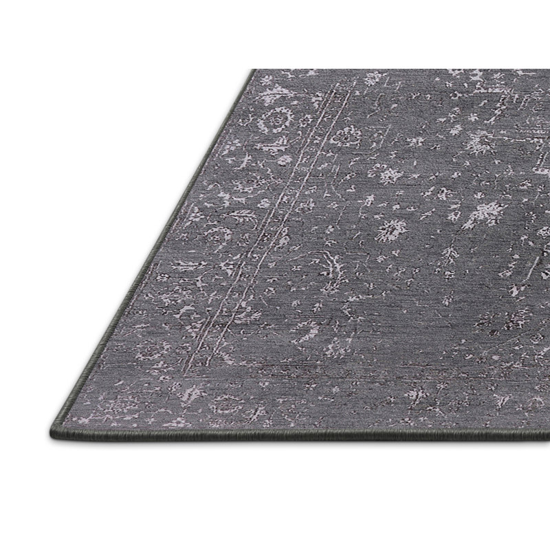 Tapis oriental gris foncé Hampston, Rectangle 4 pi x 6 pi
