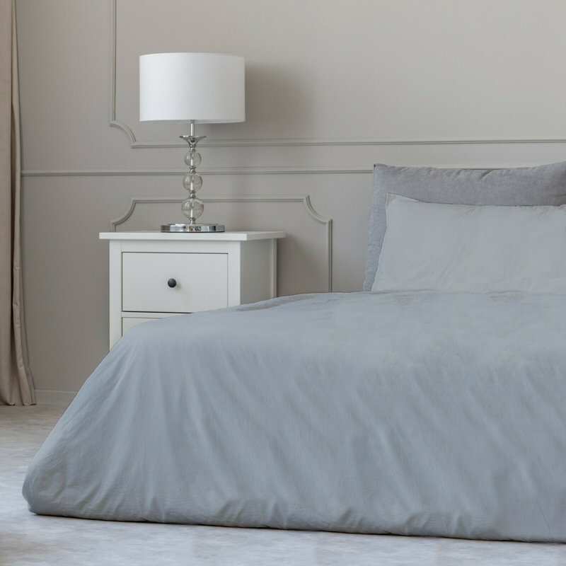 Ensemble de draps en micro-fibre, Ensemble de draps pour grand lit + un drap-housse , Argent