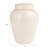 Large Decorative Debossed Stoneware Ginger Jar With Pattern, Lid And Reactive Glaze