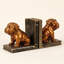 Ensemble de 2 serre-livres en résine Shar Pei en bronze antique-321278014