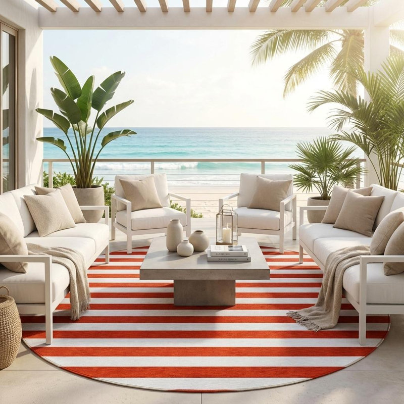Tapis extérieur rond 8 po