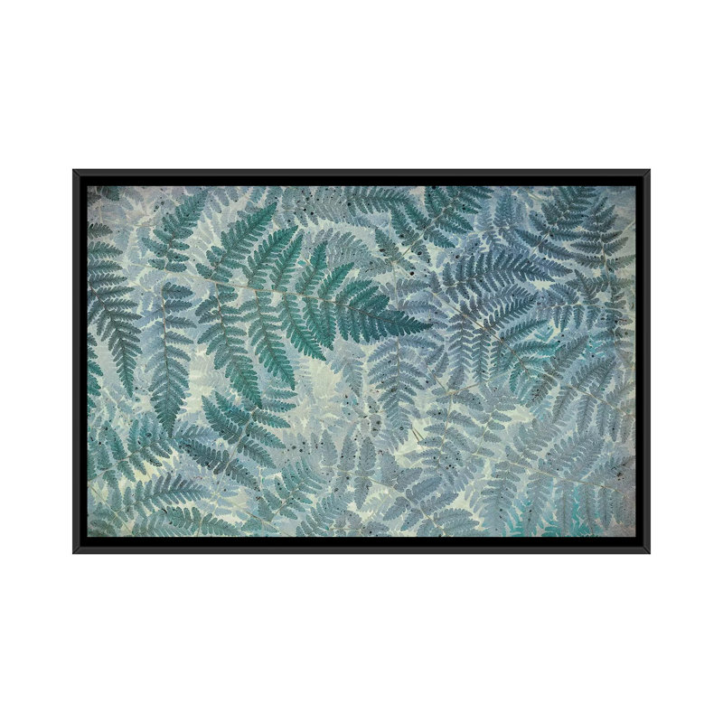 « chêne à motif », impression sur toile, H 18 po x l 26 po x P 1,5 po, Toile avec cadre noir, Pas de tapis