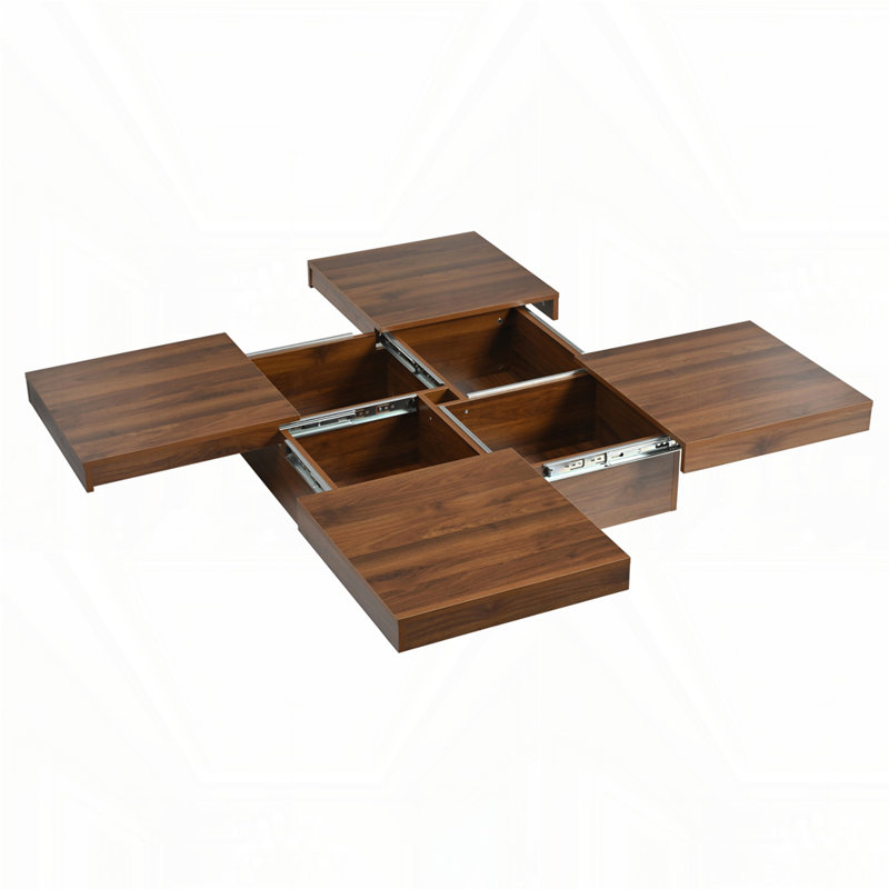 Square Marble Veneer Coffee Table
