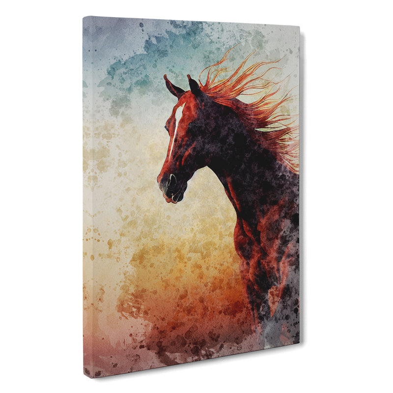 Majestic Horse - Wrapped Canvas Print, 50cm H x 35cm W x 3cm D