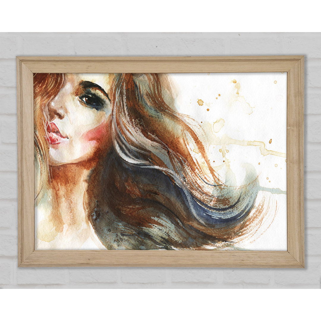 Woman Of Watercolour Beauty - Einzelner Bilderrahmen Kunstdrucke