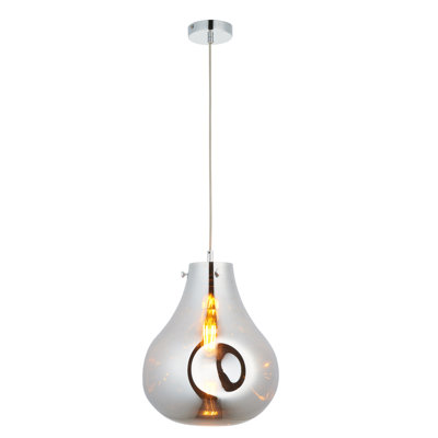 Raritan 1 - Light Chrome Teardrop Pendant