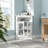 Floor Corner Accent Cabinet With Two Doors And Shelves, Free-standing Corner Storage Cabinets