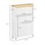 Armoire de salle de bain mince avec roulettes, organisateur de rangement compact pour les salles de bain modernes et les espaces étroits