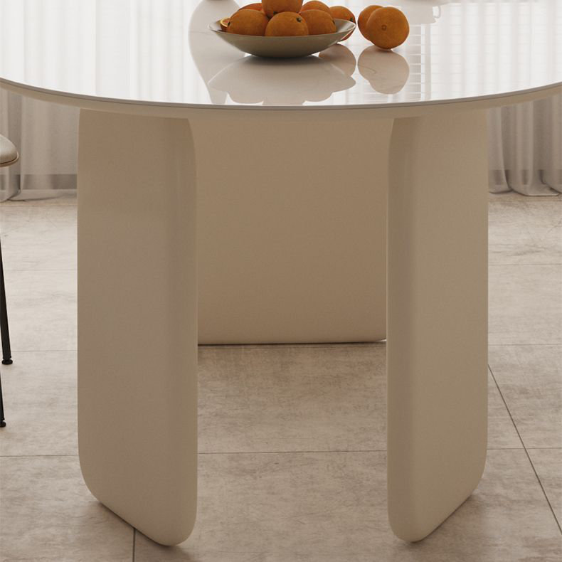 Table de salle à manger Lidmila, L 35,4 po x L 63 po, Crème, crème