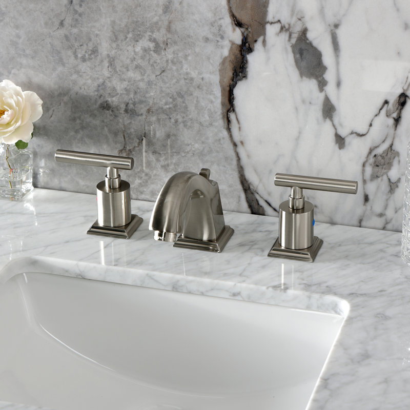 Robinet de salle de bain espacé Kingston, Nickel brossé