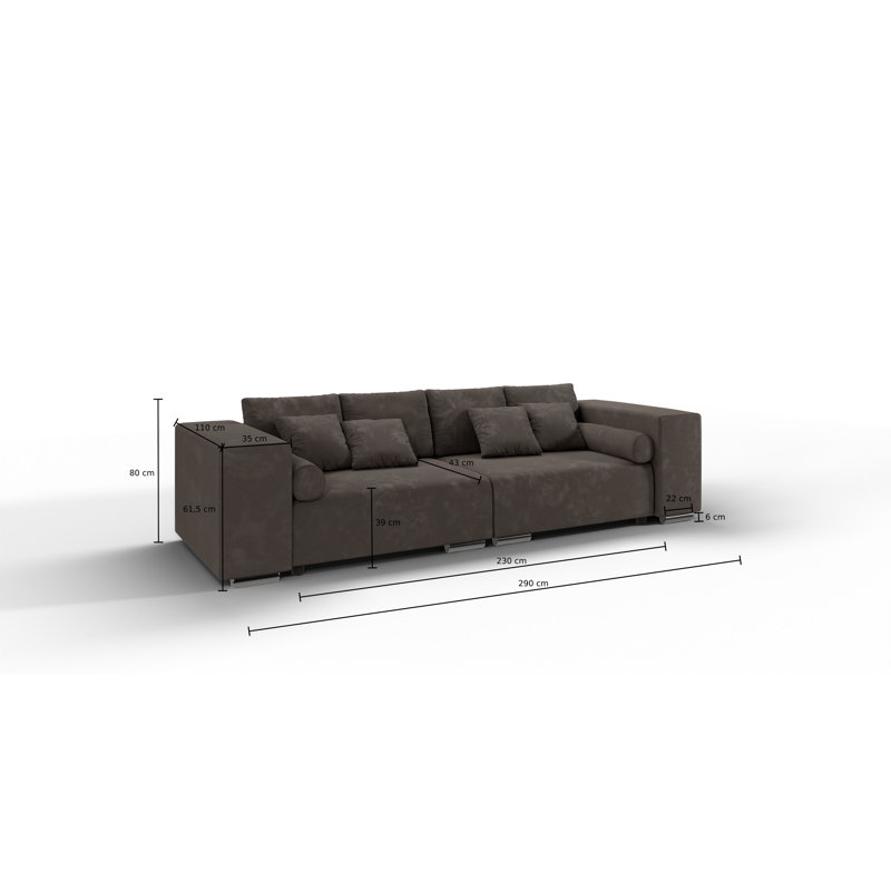 5 Seater Sofa, Brown - Khaki