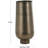 Mufinella Aluminum Metal Textured Wide Floor Geometric Decorative Brass Vase with Elevated Base-98716391