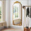 Miroir arqué à corps entier avec applique sculptée rétro, fixé au mur pour la décoration intérieure-2026153658