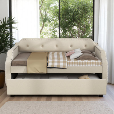 Twin Upholstered Daybed With Trundle