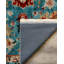 Tapis en mélange de coton et polyester à imprimé numérique Larissa Collection - Bleu sarcelle-2137224958
