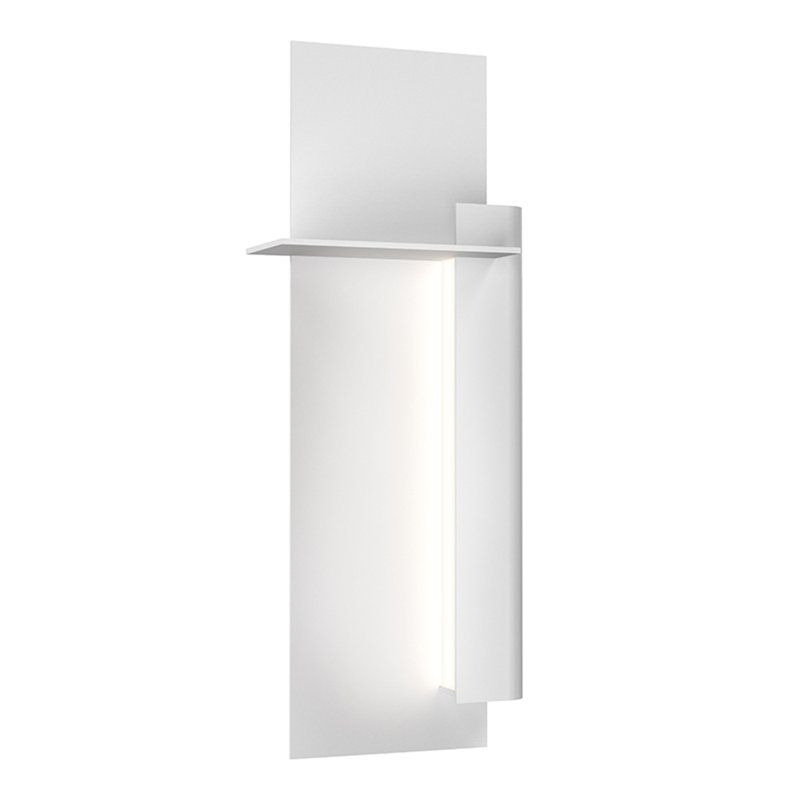 Backgate™ 1 - Light LED Flush Mounted Sconce, 20" H x 8.25" W x 3.75" D, Textured White