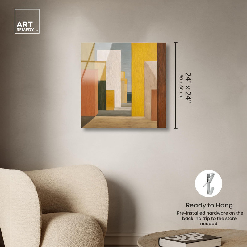 «Earthen Pillars Boho», reproduction d'art sur toile par Art Remedy, H 24 po x l 24 po