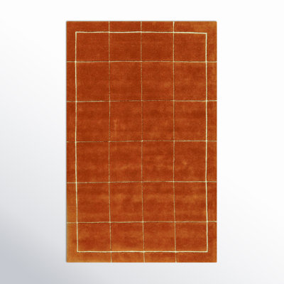 Mallory Hand-Tufted Rust Geometric Rug