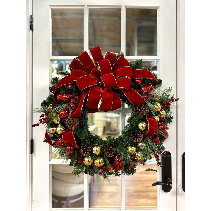 Faux Evergreen 32'' Holiday Wreath
