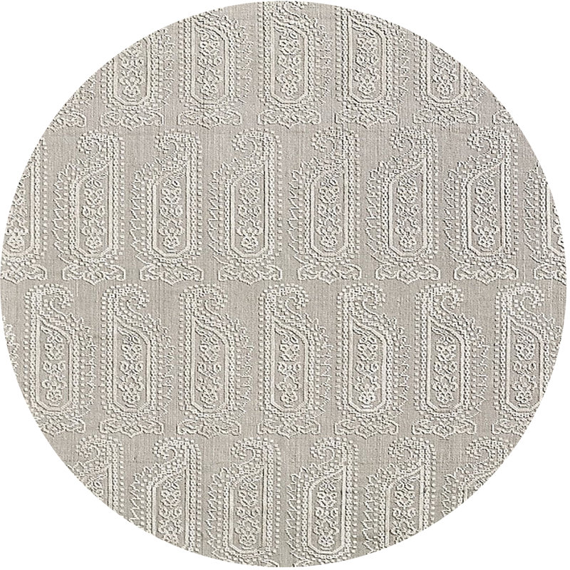 Tapis géométrique gris clair, Rond 6 pi