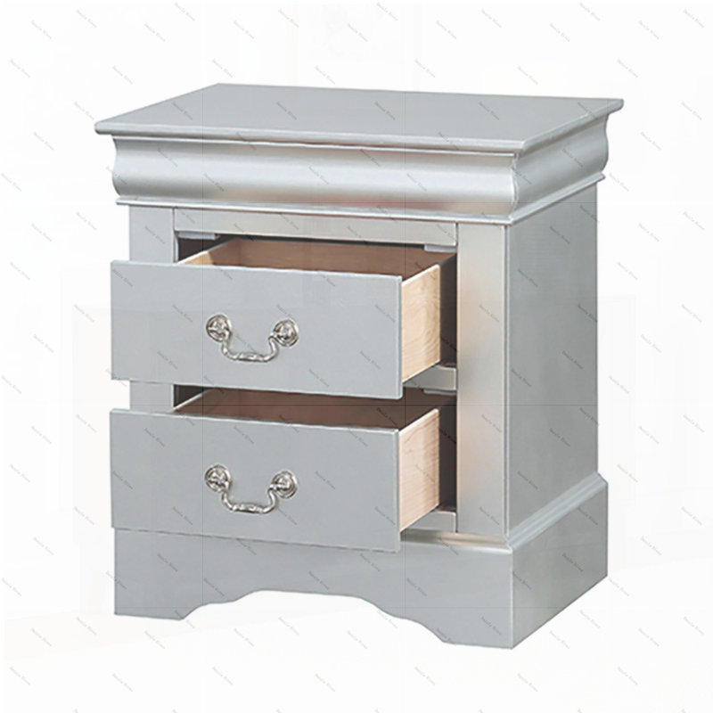 Table de chevet 2 tiroirs Platinum