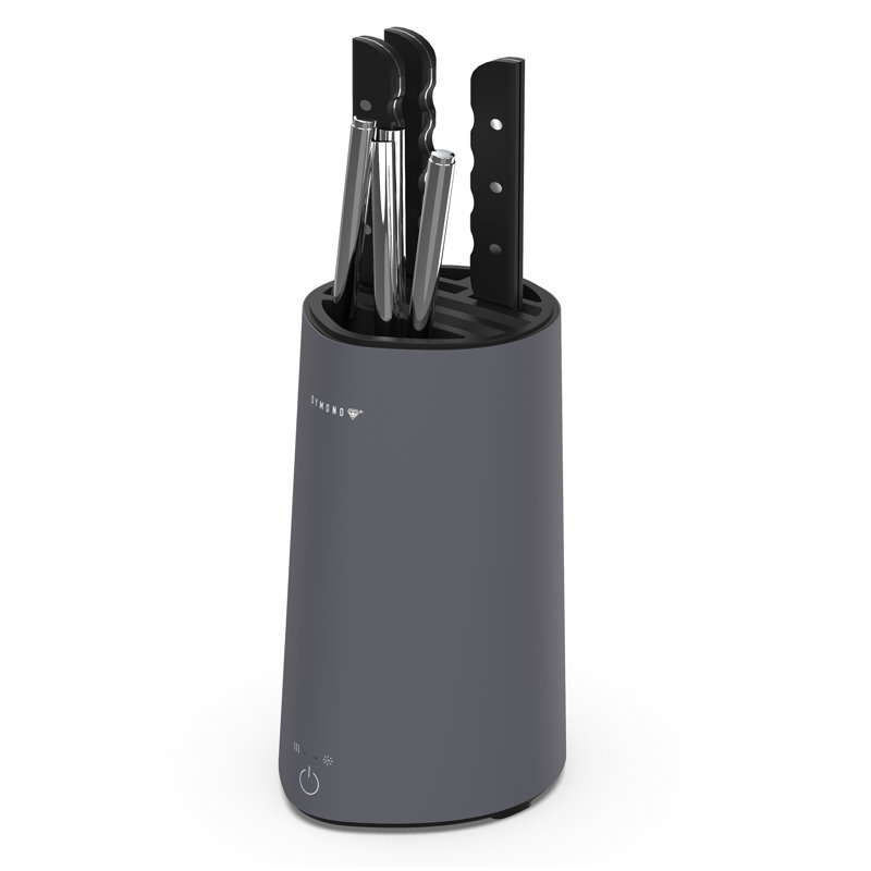 DYMOND Built-in UV Knife Block Holder, Grey