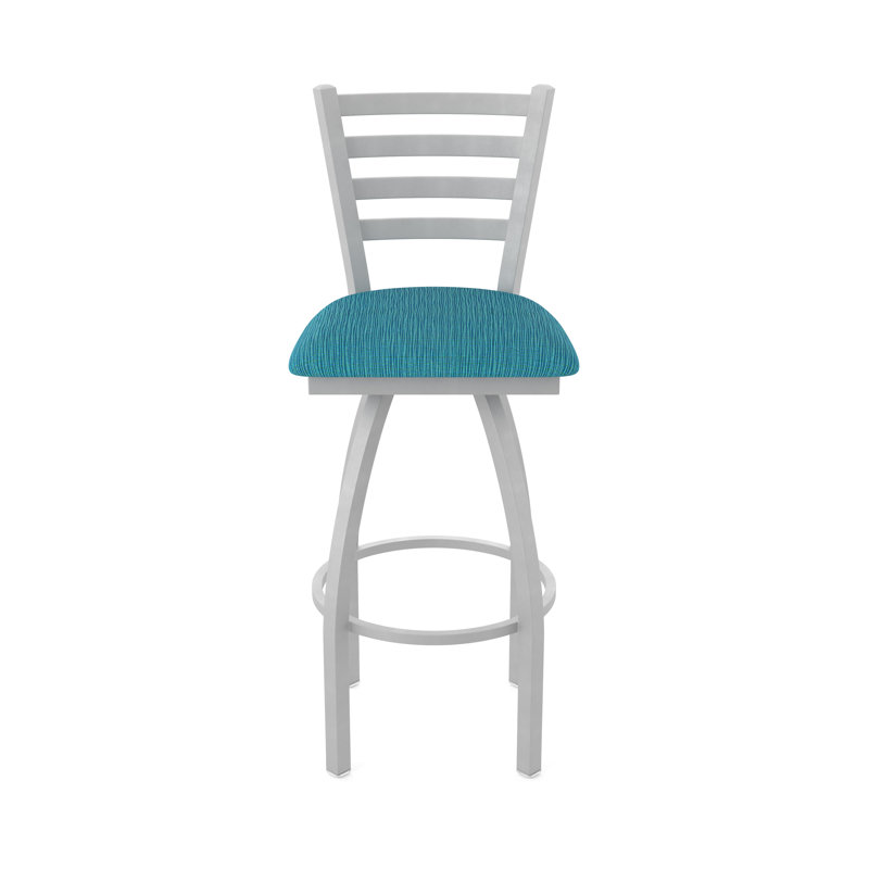 Tabouret pivotant Jackie, Nickel anodisé, Tabouret de comptoir (siège d'une hauteur de 25 p, Tissu - marée graphique