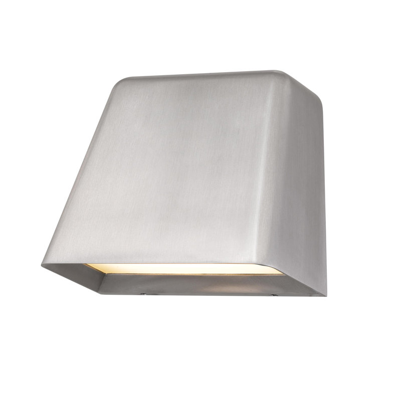 Applique murale à DEL 5,5 pouces en aluminium brossé, Chrome brossé