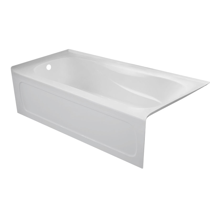 66'' x 32'' Soaking Acrylic Bathtub, Left