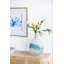 Vase de table en verre 16,3 "blanc / bleu Genera