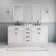 Hartford 72" Carrara White Marble Countertop Bath Vanity in Pure White with Faucet