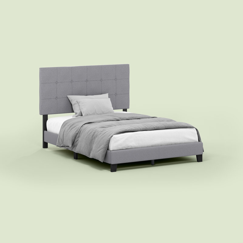 Magin Upholstered Platform Bed, Full, Gray